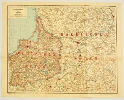 cca 1940 Kelet-Poroszország és Litvánia térképe, német nyelven, 1:1000000, 41x53 cm / Map of East-Prussia and Lithuania in German, 41x53 cm