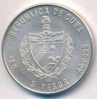 Kuba 1981. 5P Ag "Krokodilok" T:BU  
Cuba 1981. 5 Pesetas Ag "Crocodiles" C:BU ...