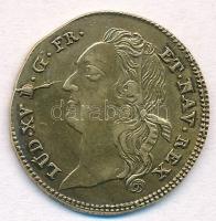 Franciaország 1743. "Optimo Principi / XV. Lajos" fém emlékérem replika (24mm) T:2- ph.
F...