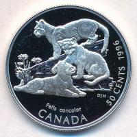 Kanada 1996. 50c Ag Puma kölykök T:PP Canada 1996. 50 Cents Ag Cougar kittens C:PP Krause KM#285