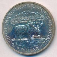 Kanada 1985. 1D Ag "Jávorszarvas" T:1 Canada 1985. 1 Dollar Ag "Moose" C:UNC Krause KM#143