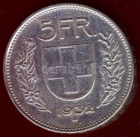 Svájc 1932. 5Fr Ag T:2