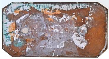 Murányi Gyula (1881-1920) 1915. "Önarckép" Br plakett, Pásztor Árpád versével (509g/251x13...