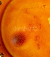 cca 1880 Zsolnay tiger mázas váza, porcelánfajansz, máz hibával, jelzett (mélynyomás), formaszám: 15...