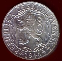 Csehszlovákia 1948. 100K Ag "Károly Egyetem" T:1/2