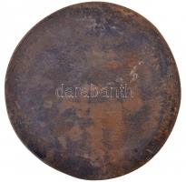 Idősebb Pál Mihály (1911-1971) DN Egyoldalas bronz plakett, férfi alak mellett angyalok (1648g/187mm...