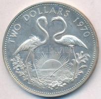 Bahamák 1970. 2$ Ag Flamingók T:1-  Bahamas 1970. 2 Dollars Flamingos C:AU Krause KM#23