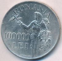 Románia 1946. 100.000L Ag "I. Mihály" T:2,2- 
Romania 1946. 100.000 Lei Ag "Mihai I&...