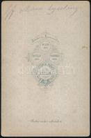 cca 1880-1890 Széchényi Manó (1858-1926) miniszter, diplomata, keményhátú fotó, Theodor Prümm műterm...