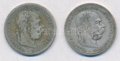 Ausztria 1899-1900. 1K Ag Ferenc József (2x) T:2,2-,3 Austria 1899-1900. 1 Corona Franz Joseph (2x) C:XF,VF,F Krause KM#2804