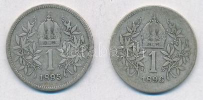 Ausztria 1895-1896. 1K Ag "Ferenc József" (2x) T:2-,3
Austria 1895-1896. 1 Corona "F...
