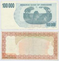 Zimbabwe 2003. 20.000$ + 2006. 100.000$ "Reserve Bank of Zimbabwe" bemutatóra szóló csekk ...