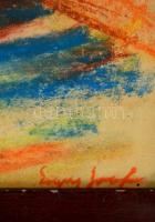 Egry jelzéssel: Vízpart. Pasztell, papír, üvegezett keretben, 24×39 cm