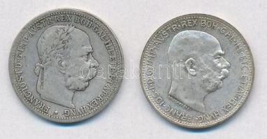 Ausztria 1901-1912. 1K Ag Ferenc József (2x) T:2 Austria 1901-1912. 1 Corona Franz Joseph (2x) C:XF Krause KM#2804