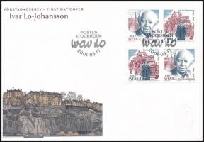 Ivar Lo-Johansson 100. születésnapja sor  FDC-n, Ivar Lo-Johansson birth centenary set FDC