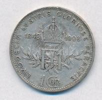 Ausztria 1908. 1K Ag "Ferenc József - Jubileum" T:2 Austria 1908. 1 Corona Ag "Franz ...