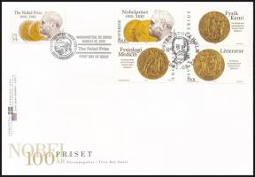 2001 Nobel-díj sor Mi 2224-2227 FDC-n