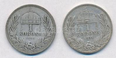 1893KB-1894KB 1K Ag "Ferenc József" (2x) T:2-
Adamo K5