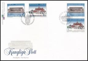 Királyi paloták sor FDC-n Royal palaces set FDC