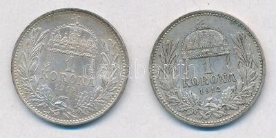 1912KB-1914KB 1K Ag "Ferenc József" (2x) T:1-,2
Adamo K5.1