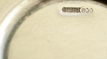 Ezüst(Ag) mini füles kiöntő, jelzett, m: 4,7 cm, d: 5 cm, nettó: 27,3 g