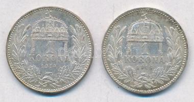 1914KB-1916KB 1K Ag "Ferenc József" (2x) T:1-
Adamo K5.1