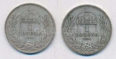 1894KB-1895KB 1K Ag "Ferenc József" (2x) T:2-
Adamo K5