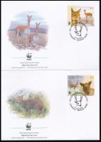 2002 WWF: Emlősök sor négyestömbben + 4 db FDC Mi 2749-2752