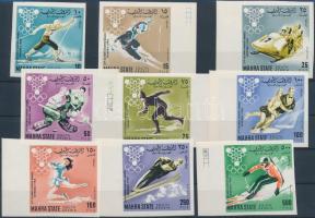 1967 Téli olimpiai játékok vágott ívszéli sor Mi 39-47