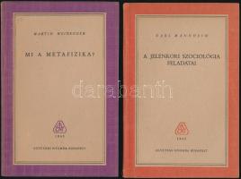 Európai műhely. Az Egyetemi Nyomda kis tanulmányai sorozat 4 kötete:  
Karl Mannheim: A jelenkori s...
