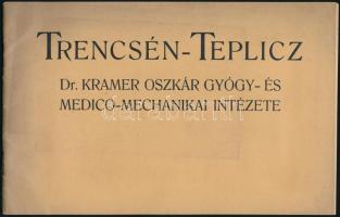 cca 1910 Trencsén-Teplicz, Dr. Kramer Oszkár gyógy- és medico-mechanikai intézete, képes ismertető prospektus, tűzött papírkötésben, 32 p.