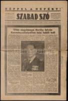1942 a Szabad szó politikai hetilap 44. évf. 35. lapszáma (aug. 30.), a címlapon Horthy István halálhírével