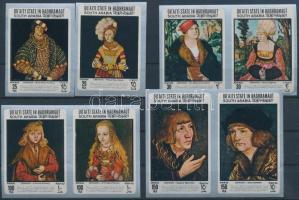 Lucas Cranach's paintings imperf. set, Lucas Cranach festményei vágott sor