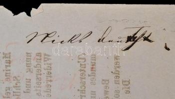 1874 Pola, Osztrák-magyar Haditengerészet matróz toborzó hirdetménye, német nyelven, szélein kis sza...