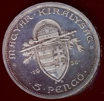 1938. 5P Ag "Szt.István" T:2