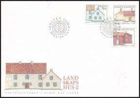 Falusi házak sor FDC-n Village houses set FDC