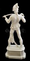 Herendi huszár figura, fehér mázas. Koronás jellel. Jelzett, hibátlan. / Antique Herend chinaware Hu...