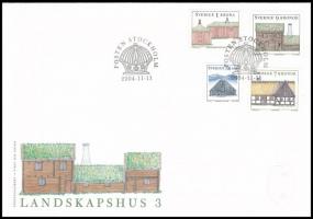 Falusi házak sor FDC-n Village houses set FDC