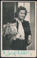 Karády Katalin (1910-1990) színésznő aláírása az őt ábrázoló fotón