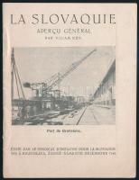 cca 1920 Viliam Kún: La Slovaquie - aperçu général. Kisméretű ismertető füzet Csehszlovákia szlovák részéről, francia nyelven, fekete-fehér illusztrációkkal, 24 p. / In French, with illustrations, 24 p.