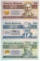 2012. 500K "Balatoni Korona" helyi pénz, "000000" sorszámmal, "MINTA" ...