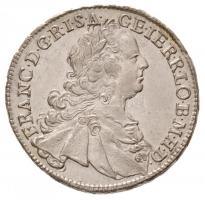 1749K-B 15kr Ag "Lotharingiai Ferenc" Körmöcbánya (6,01g) T:1- kis juszt. /  Hungary 1749K-B 15 Kreuzer Ag "Franz von Lothringen" Kremnitz (6,01g) C:AU small adjustment mark Huszár: 1807., Unger III.: 1292.b