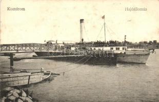 Komárom, Komárno; Hajóállomás, gőzhajó / ship station, steamship (fl)