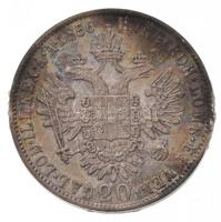 1856E 20Kr Ag "Ferenc József" (4,31g) T:1-,2 ü., kis ph., patina, peremen ragasztásnyom / ...