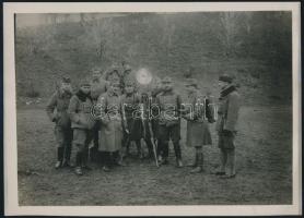 1917 Tisztek rohamkiképzésen 3 db fotó 18x14 cm