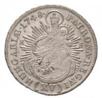 1748K-B 15kr Ag "Mária Terézia" Körmöcbánya (6,01g) T:1- / 
Hungary 1748K-B 15 Kreuzer Ag...