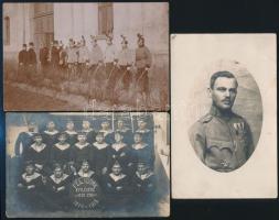 1916-1918 Haditengerészek, lovastisztek, katonafotók / 3 military photos