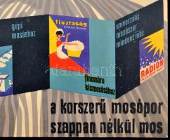 cca 1960 Mosópor reklám kartonon. Kifüggeszthető / Detergent advertising 25x35 cm