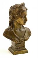 cca 1900 Wittelsbach Erzsébet (1837-1898) osztrák császárné, magyar királyné bronz mellszobor / Empr...