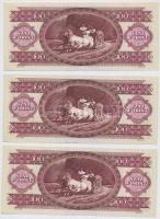 1992. 100Ft (3x) sorszámkövetők T:I,I-
Adamo F37